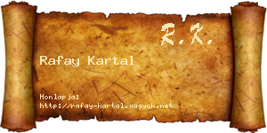 Rafay Kartal névjegykártya